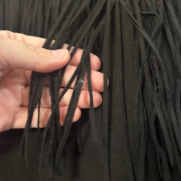 Wrangler black cropped fringe jacket women’s XL rodeo cowgirl retro rocker - Picture 5 of 7